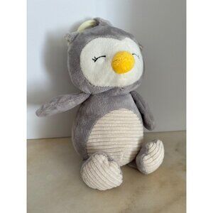 Kelly Toy Gray Owl Rattle Lovey 10" Ribbed Activity Toy Hanger